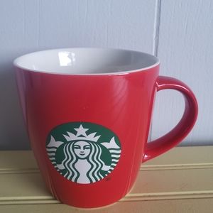 Starbucks traditional red and green coffee cup mug